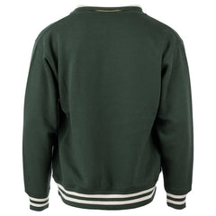 Ron Jon Forest Green and Ivory Varsity Quarter Zip Pullover