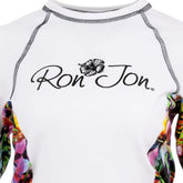 Ron Jon Women's White Hibiscus Long Sleeve Rash Guard