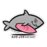 Ron Jon LBG Great White Shark with Surfboard Sticker