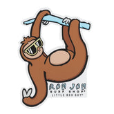Ron Jon LBG Sloth Hanging from a Branch Sticker