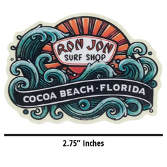 Ron Jon Sunset Wave Mini Sticker