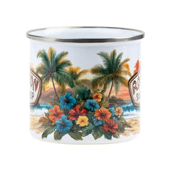 Ron Jon 12 oz Palm Tree Enamel Mug