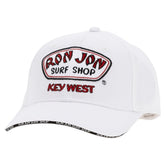 Ron Jon Key West FL White Full Badge Cap