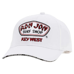 Ron Jon Key West FL White Full Badge Cap