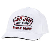 Ron Jon Myrtle Beach SC White Full Badge Cap