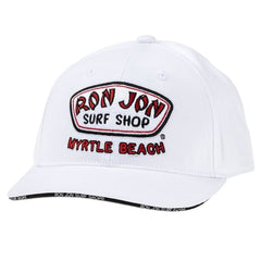 Ron Jon Myrtle Beach SC White Full Badge Cap
