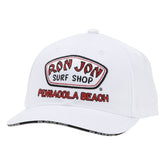 Ron Jon Pensacola FL White Full Badge Cap