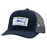 Ron Jon Navy Charcoal Marlin 112 Trucker Cap