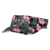 Ron Jon Black and Pink Hibiscus Visor