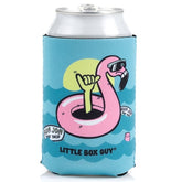 Ron Jon Little Box Guy Flamingo Floatie Can Coolie