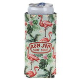 Ron Jon Flamingos Slim Can Cooler