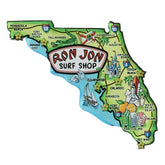 Ron Jon Florida State Map Magnet