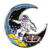 Ron Jon Surfing Astronaut Crescent Moon Pin