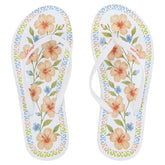 Ron Jon Women's White Zori Floral Sandals