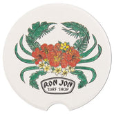 Ron Jon Floral Crab Car Coaster