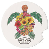 Ron Jon Floral Turtle Car Coaster