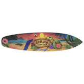 Ron Jon Cocoa Beach FL Parrot and Turtle Sunset Wood Surfboard Sign
