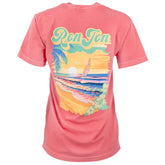 Ron Jon Women's Long Beach Island NJ Sunrise Postcard Tee