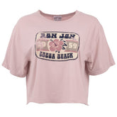 Ron Jon Women's Cocoa Beach FL Distressed Roostic Cropped Tee