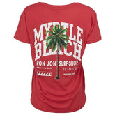 Ron Jon Women's Myrtle Beach SC Palm Tree Tee