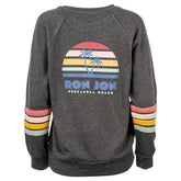 Ron Jon Women's Pensacola Beach FL Allana Stripe Crew Neck Pullover