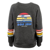 Ron Jon Women's Orlando FL Allana Stripe Crew Neck Pullover