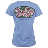 Ron Jon Women's Myrtle Beach SC Distressed Hibiscus Badge Tee