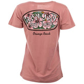 Ron Jon Women's Orange Beach AL Distressed Hibiscus Badge Tee