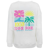 Ron Jon Women's Puff Print Crew Neck Pullover