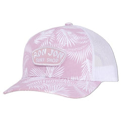 Ron Jon Women's Lavender Tropical Leaves Trucker Cap