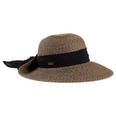 Ron Jon Women's Brown and Black Bow Back Paperbraid Hat