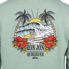 Quiksilver Ron Jon Seafoam Check Pullover Hoodie