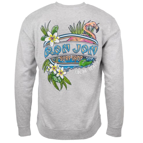 Ron Jon Cocoa Beach FL Flamingo Fiesta Crew Neck Pullover