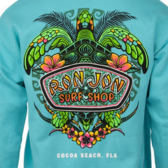 Ron Jon Cocoa Beach FL Neon Sea Turtle Crew Neck Sweatshirt