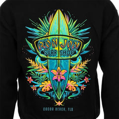 Ron Jon Cocoa Beach FL Surfboard Bloom Pullover Hoodie