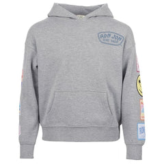 Ron Jon Kids Heather Grey Surf Patch Pullover Hoodie