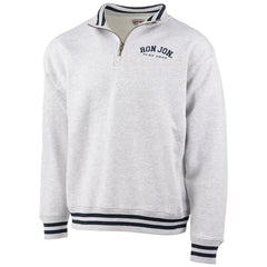 Ron Jon Grey and Navy Varsity Quarter Zip Pullover