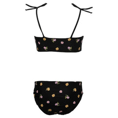 Ron Jon Girls Black Needle Work 2 Piece Swimsuit