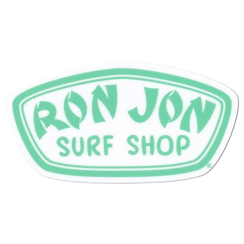 Ron Jon Green and White Badge Rugged Sticker