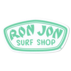 Ron Jon Green and White Badge Rugged Sticker
