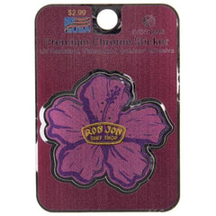 Ron Jon Hibiscus Flower Chrome Sticker