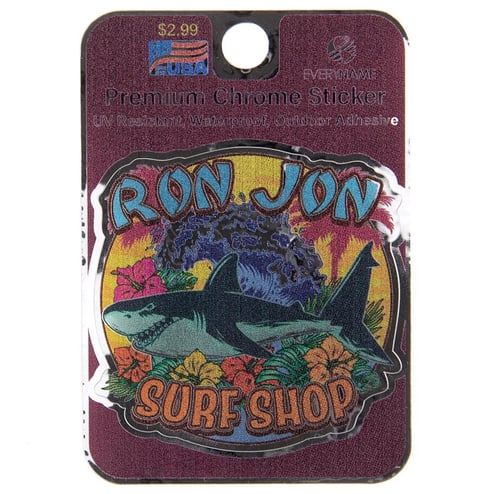 Ron Jon Shark Chrome Sticker