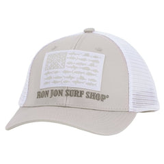 Ron Jon Light Grey Iconic Flag Trucker Hat
