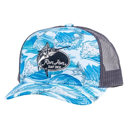 Ron Jon Fish Camo Trucker Cap Blue/Grey