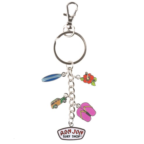 Ron Jon 5 Piece Charm Keychain