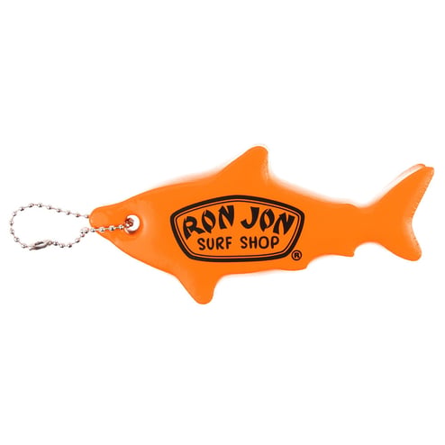 Ron Jon Orange Shark Floating Keychain