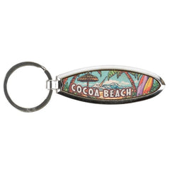 Ron Jon Wood Surfboard Cocoa Beach Keychain