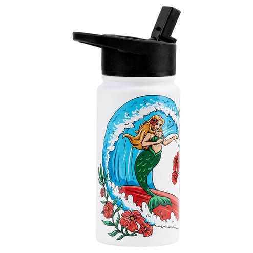 Ron Jon 16 oz Stainless Steel Kids Mermaid Bottle