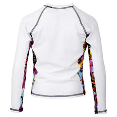 Ron Jon Kids White Hibiscus Long Sleeve Rash Guard