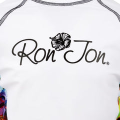 Ron Jon Kids White Hibiscus Long Sleeve Rash Guard